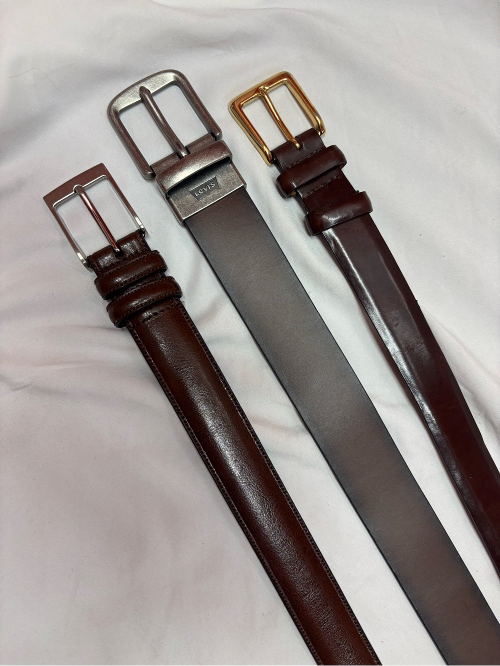 Perry Ellis | Cole Hahn | Levi’s Brown Genuine Leather Men’s Belt Bundle